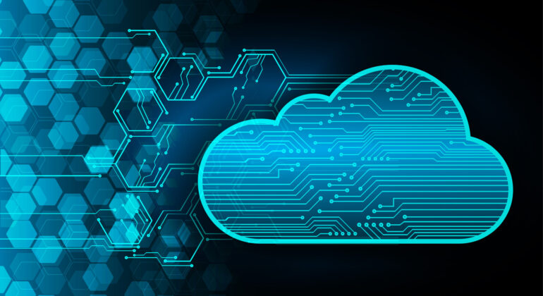 cloud computing circuit future technology concept background