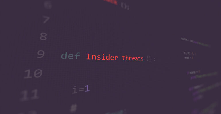 Cyber attack insider threats vunerability in text ascii art style, code on editor screen.